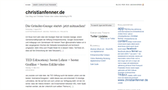Desktop Screenshot of christianfenner.de